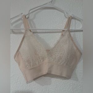 Ruby Ribbon Lace Second Skin Demiette in Shell Color NWT